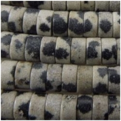 Dalmatian Jasper heishi 4mm CLOSE OUT! gemstone beads (N)