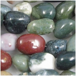 Fancy Jasper nugget 12 to 17mm gemstone beads (N)