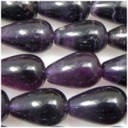 Fluorite tear drop 12mm gemstone beads (N)