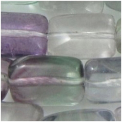 Fluorite A rectangle 10mm gemstone beads (N)
