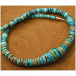 Multistone graduated rondelle hand rolled necklace