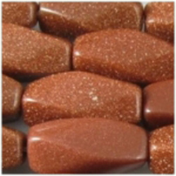 Goldstone Brown twist rectangle 15mm CLOSE OUT! gemstone beads (M)