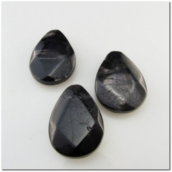 1 Hypersthene faceted big drop briolette pendant 35mm gemstone bead (N)