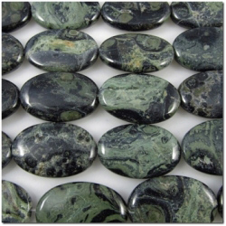 Kambaba Jasper oval 28mm pendant gemstone beads (N)