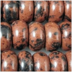 Mahogany Obsidian rondelle 8mm CLOSE OUT! gemstone beads (N)