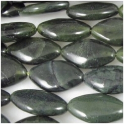 10 Jade Nephrite BC marquise 20mm gemstone pendant beads (N)
