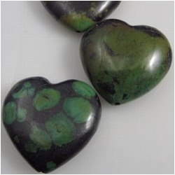 1 Turquoise Hubei heart pendant 33 to 35mm gemstone bead (S)