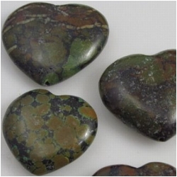 1 Turquoise Hubei heart pendant 31 to 38mm gemstone (S)