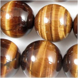 1 Tiger Eye gold A round gemstone bead 16 mm (N)