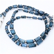 Indicolite Blue Tourmaline Faceted Rectangle Gemstone Beads (N) 3.8 x 6.8mm to 6.5 x 10.75mm 11.5 inches