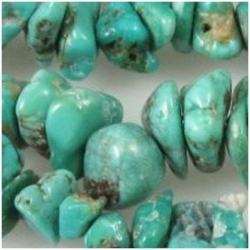 Turquoise Fox graduated nugget 5 to 13mm gemstone beads (N)