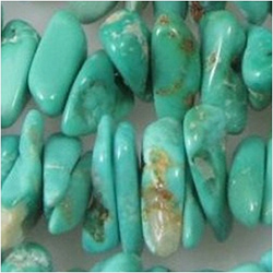 Turquoise Persian graduated nugget 4 to 9mm gemstone beads (N)