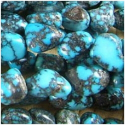 Turquoise Hubei nugget 6 to 9mm gemstone beads (N)