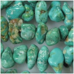 Turquoise Fox graduated nugget 5 to 9mm gemstone beads (N)