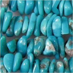 Turquoise Sleeping Beauty graduated nugget 4 to 12mm gemstone beads (S)
