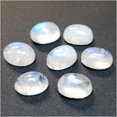Rainbow Moonstone Faceted Flat Nugget Gemstone Beads (N