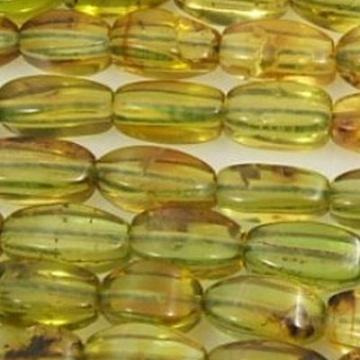 Green Amber Beads