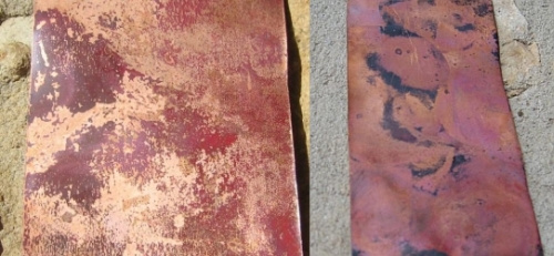 fry method of copper patina