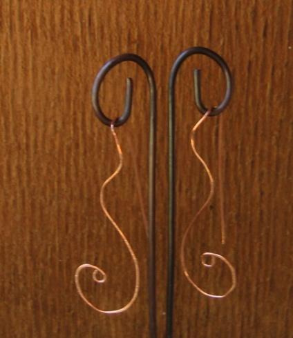 simple swirl ear wire earrings