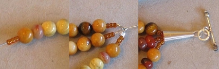 How to make a multistrand beaded necklace with gemstones.