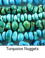 Chinese and North American Turquoise gemstone nugget beads for jewelry making at Magpie Gemstones