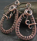 Nancy Wickmans Free Tutorial for Wire Woven Earrings