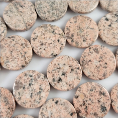 Fossil Jasper Coin Gemstone Beads (N) Approximate Size 24 to 25mm 14.5 inches