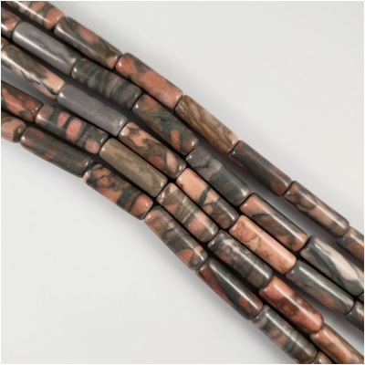 Zebra Jasper Tube Gemstone Beads (N) Approximate Size 8 x 23.5mm 16 inches CLOSEOUT
