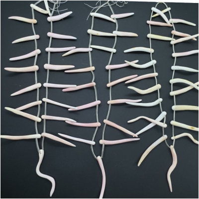 Pink Shell Graduated Branch Top Drilled Bead (N) Approximate size 28 to 68mm 15.5 to 16 inches  CLOSEOUT