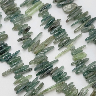 Green Kyanite AA Top Drilled Stick Gemstone Beads (N) 10.5 to 31mm 16 inches