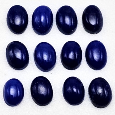 4 Lapis Lazuli Oval Gemstone Cabochons (N) 3 x 4mm