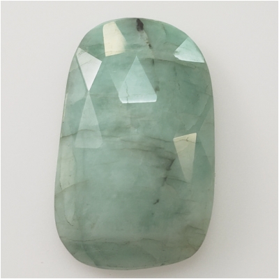 1 Emerald Rose Cut Gemstone Cabochon (N) Approximate size 28.02 x 17.54mm CLOSEOUT