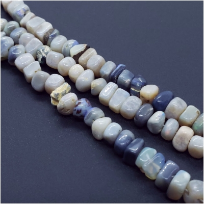 Black Opal A Smooth Chips Gemstone Bead (N) 1.55 to 3.43mm x 3 to 6.58mm 4 inches CLOSEOUT