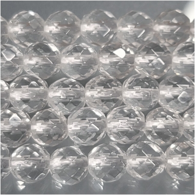 Crystal Quartz Faceted Round Gemstone Beads (N) Approximate Size 5.8 to 6.2mm 16 inches