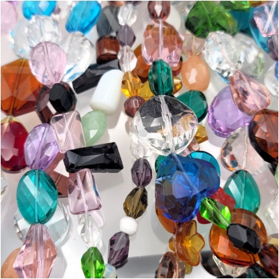 10 Strands Glass Beads Multiple Sizes (M) Approximate size 5 x 6mm to 29 x 40mm 16 inches