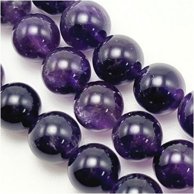 Amethsyt AA 10mm Round Gemstone Beads (N) 14.25 inches