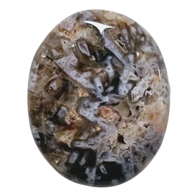 1 Turkish Stick Agate Oval Gemstone Cabochon (N) 23.9 x 30mm