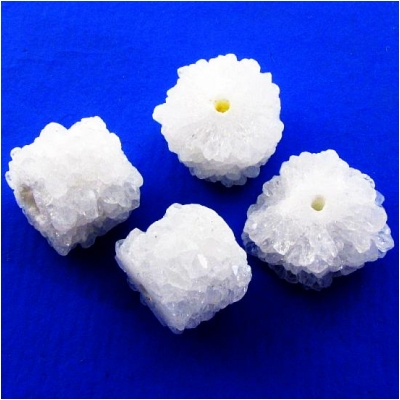 Druzy stalactite gemstone beads (N) Approximate size range 10 to 14.9mm 4.75 inches CLOSEOUT