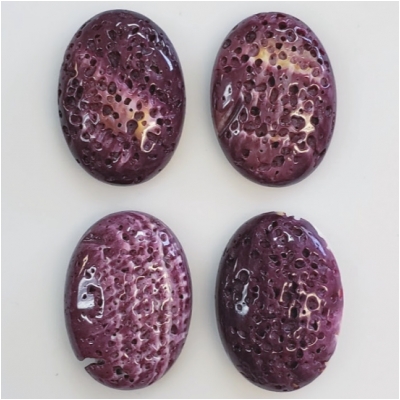 1 Spiny Oyster Shell Oval Cabochon (N) Approximate Size 20 x 27.86mm to 20.37 x 28.21mm