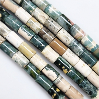 Ocean Jasper Tube Gemstone Beads (N) Approximate size 8 x 12mm 16 inches
