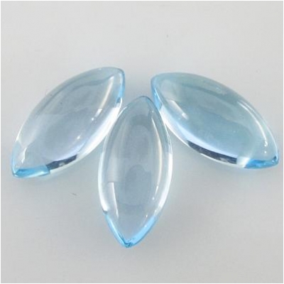 1 Sky Blue Topaz plain marquise cabochon loose cut gemstone (I) 7 x 15mm  CLOSEOUT