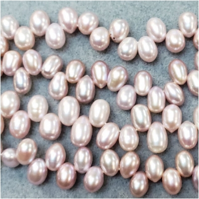 Pearl Freshwater Iridescent Lavender to Peach Drop Beads (D) Approximate size 6.75 x 8.96mm to 7.5 x 11.58mm 16 inches