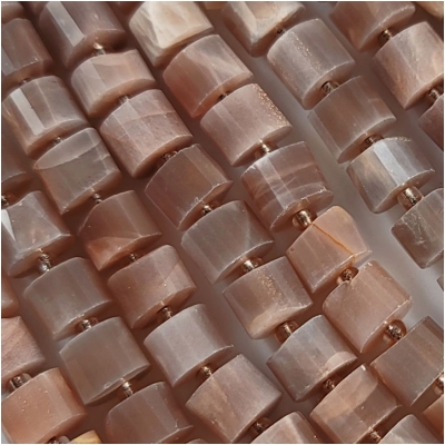 Pink Moonstone Faceted Wheel Gemstone Beads (N) Approximate size 8.9 to 10.1mm 15 inches CLOSEOUT