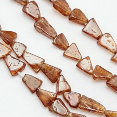 Hessonite Garnet Hand Cut Tringle Gemstone Beads (N) Approximate size 4.9 x 5.2mm to 4.5 x 8mm 16.5 inches