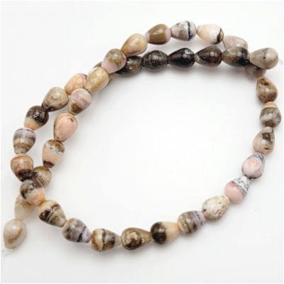 Rhodochrosite Teardrop Gemstone Beads (N) Approximate size 8 x 10.1mm 15.75 inches