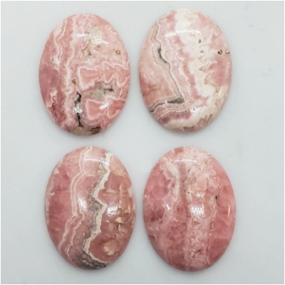 1 Rhodochrosite Oval Gemstone Cabochon (D) 28.72 x 38.79mm to 26.67 x 39.69mm CLOSEOUT