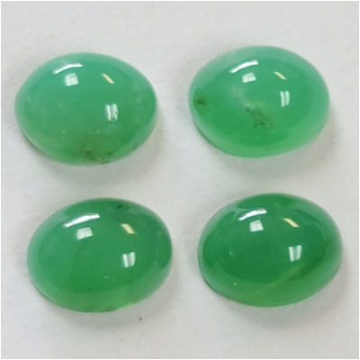 1 Chrysoprase Oval High Dome Gemstone Cabochon (N) Approximate size 7 x 9mm CLOSEOUT