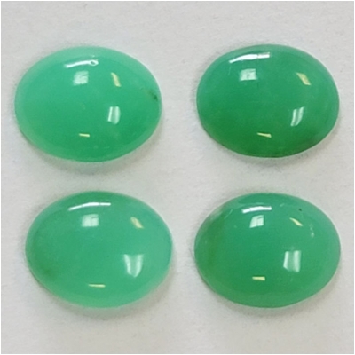 1 Chrysoprase Oval Gemstone Cabochon (N) Approximate size 8 x 10mm CLOSEOUT