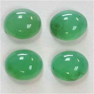 1 Chrysoprase Oval Gemstone Cabochon (N) Approximate size 9 x 11mm CLOSEOUT