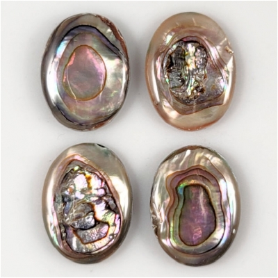2 Mother of Pearl Oval Cabochon (N) Approximate Size 15.1 x 19.9mm to 15.6 x 20.25mm CLOSEOUT
